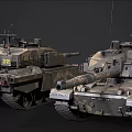 Main Battle Tank Military Weapon System With Camouflage Turret Gun Barrel And Tracked Design