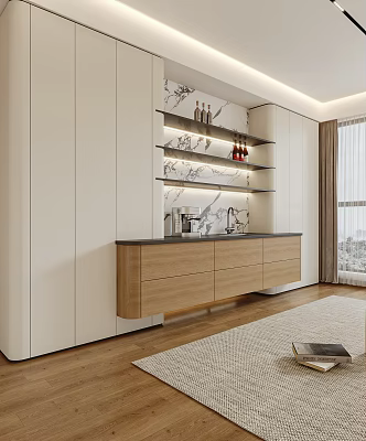 Modern Sideboard Modern Suspension Sideboard 3d model
