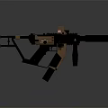Modern Tactical Assault Rifle With Brown Black Finish Scope And Suppressor 3d model