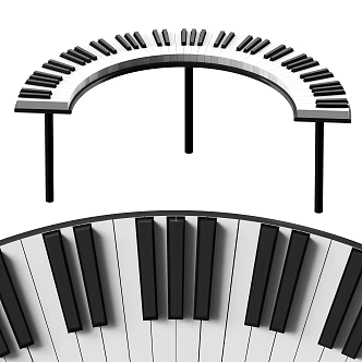 Modern electronic keyboard 3d model
