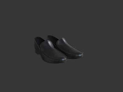 Classic Black Leather Loafers Comfortable Casual Stylish Shoes For Men Everyday Wear 3d model