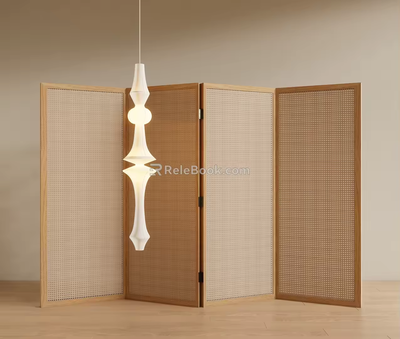 Modern Screen Rattan Screen 3d model