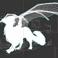 Orange Winged Mythical Dragon Game And Movie Character With Furry Body