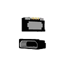 Durable Black Electronic Connector Components With Gold Contacts And Metallic Build 3d model