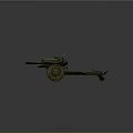 Green Military Vintage Cannon With Wheels And Classic Design Features