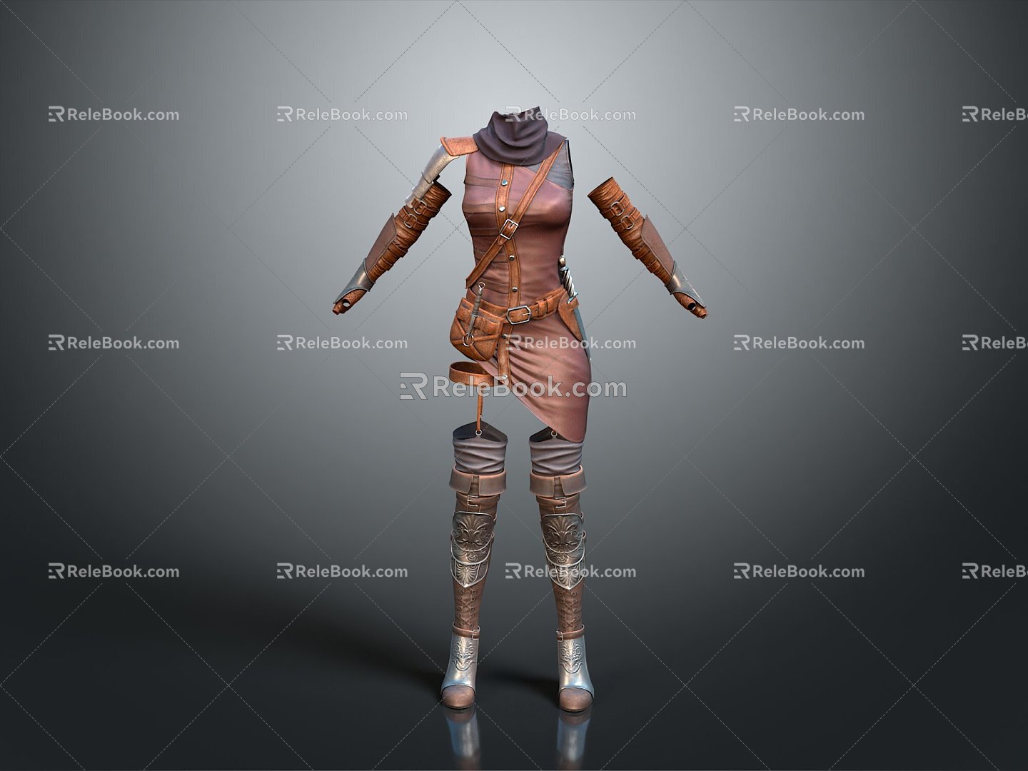 Soft Armor Leather Armor Soft Hedgehog Armor Soldier Leather Armor Warrior Leather Armor Ancient Soldier Costume 3d model