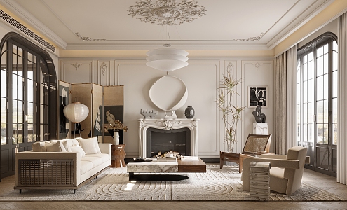 French Living Room 3d model