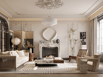 French Living Room 3d model