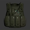 Tactical Military Style Vest With Multiple Pockets And Durable Functional Design 3d model