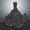 Modern Cartoon Building Cartoon Castle Animation Castle Castle Fortress 3d model