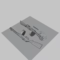 PPSH 41 submachine gun 3d model