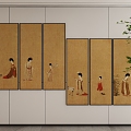 New Chinese Style Decorative Hanging Painting 3d model