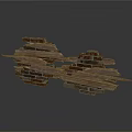 Distressed Brick Wall And Weathered Wooden Planks For Decorative Elements