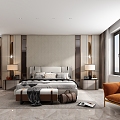 Light Luxury Master Bedroom 3d model