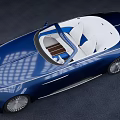 Luxury Blue Convertible Car With Sleek Modern Design And Elegant Open Top Wheels