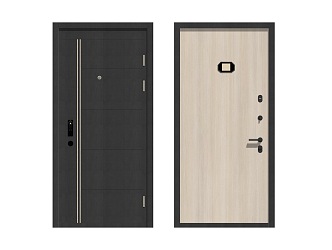 Modern swing door single door 3d model