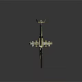 Military Attack Helicopter With Camouflage Paint Rotors Tail Rotor And Weapons