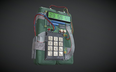 C4 Bomb Fixed Bomb Package 3d model