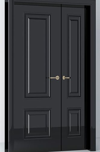 Modern Solid Wood Door 3d model