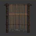 Rustic Handcrafted Wooden Weaving Furniture With Woven Rope And Natural Wood Frame