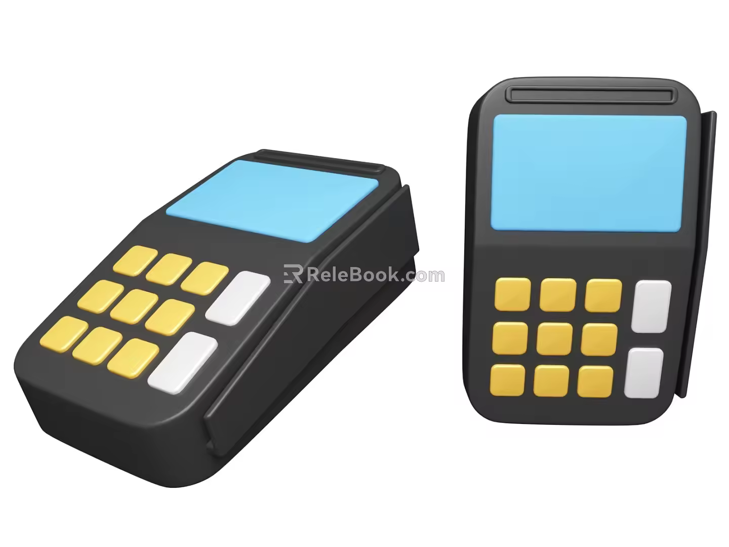POS machine credit card machine financial technology Internet financial technology theme 3d model