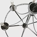 Modern Elegant Chandelier with Hanging Chain Metal Frame and Candle Style Lights