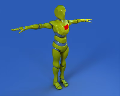 modern human body 3d model