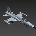 Silver Gray Fighter Jet Model With Red Cross Symbols J-3059 196 Numbers Landing Gear