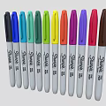 Sharpie Markers With Assorted Vibrant Colors Neatly Arranged For Daily Use