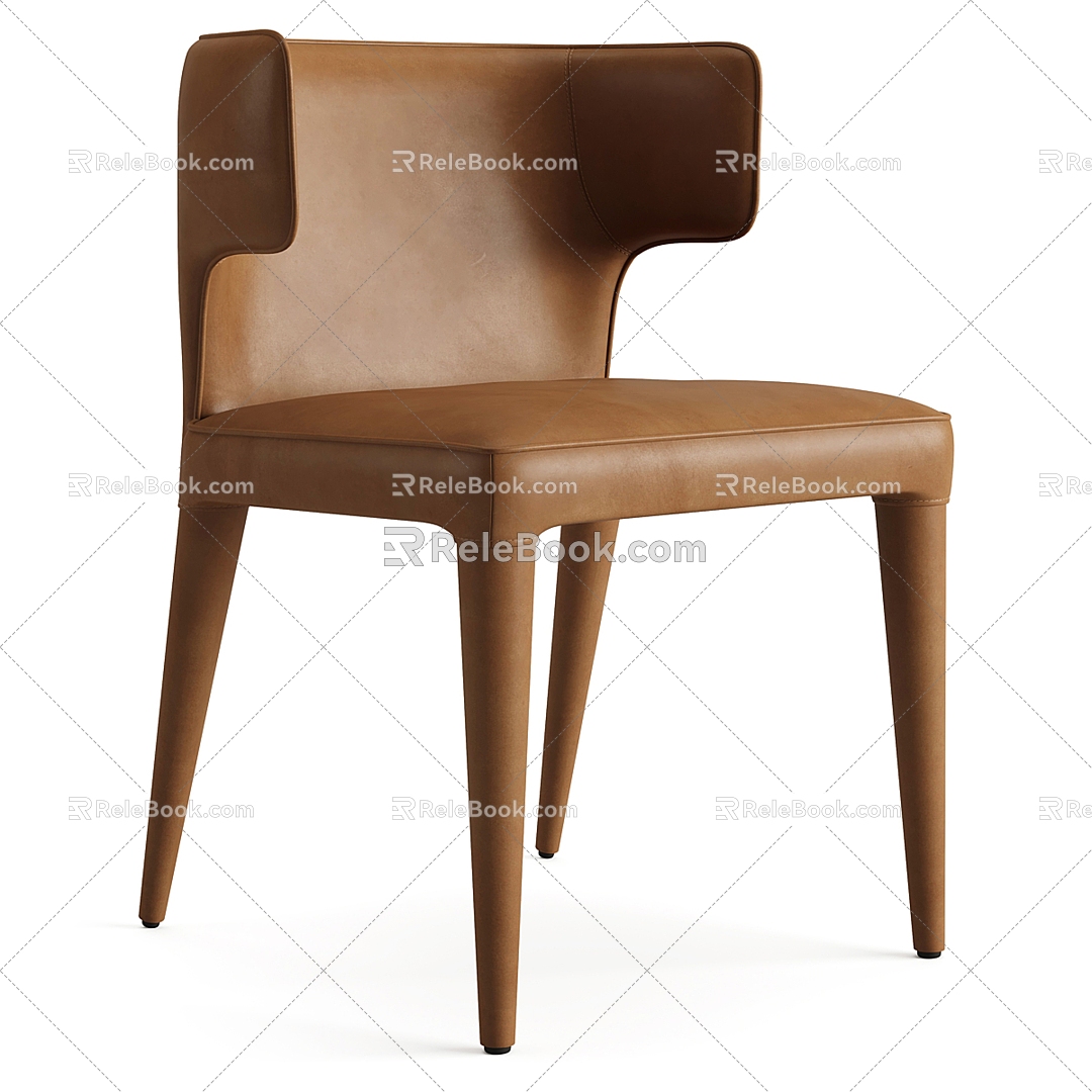 RH Leather Dining Chair 3d model