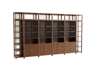 New Chinese Bookcase Combination 3d model