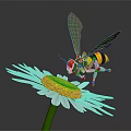 Modern mechanical bee machine bee mech bee 3d model