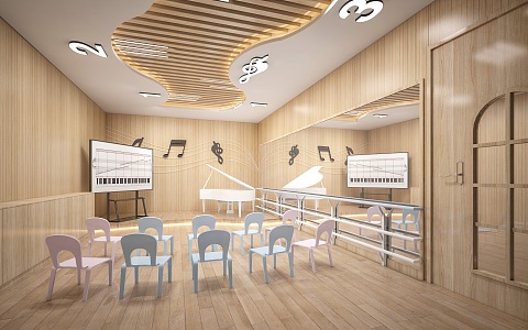 Music classroom 3d model