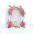 Event Entrance Decorated With Pink Floral Archway Balls And I Do Lettering For June 18th
