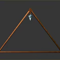 Orange Pyramid Furniture With Metal Frame Square Base And Hanging Ornament