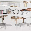 Modern landscape gallery park gallery landscape structure 3d model