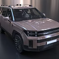 Modern Champagne SUV With Bold Front Grille Roof Rack And Black Alloy Wheels