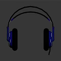 Blue Over ear Headphones With Comfortable Ear Cups And Modern Design Electronic Device