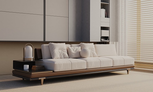 Modern three-seat sofa 3d model