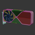 Modern Graphics Card With Cooling Fan And Sleek Metal Casing Design 3d model