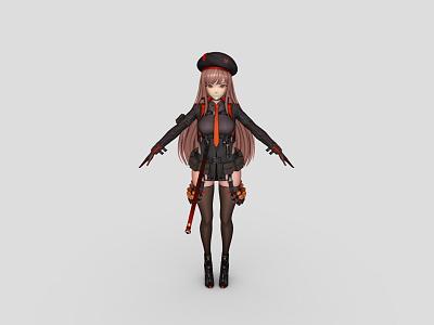 Girl Soldier model