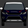 Carabinieri Blue White SUV With Red Stripes Stylish Exterior Design