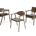 Stylish Modern Armchairs In Various Styles With Leather Seats And Wooden Frames