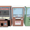 Colorful UFO Catcher Claw Machines with Transparent Glass and Prize Bins