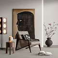Quiet Leisure Chair Floor Lamp Side Corner 3d model