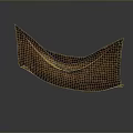 Elegant Curved Woven Textile With Brown Intricate Patterns For Home Decor