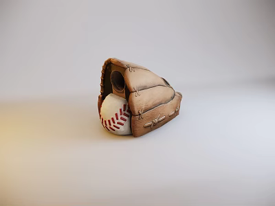 Modern Baseball Glove 3d model Modern Baseball Glove 3d model
