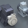 Industrial Equipment Two Different Electric Motors And Pumps With Metal Construction