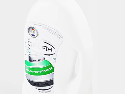 Laundry Detergent Product With White Bottle Green Label And Color Protect System 3d model