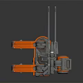 Smart Industrial Machine With Robotic Arms Orange Components And Automated Functional Design 3d model